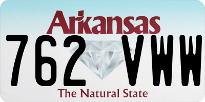 AR license plate 762VWW