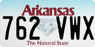 AR license plate 762VWX
