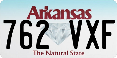 AR license plate 762VXF