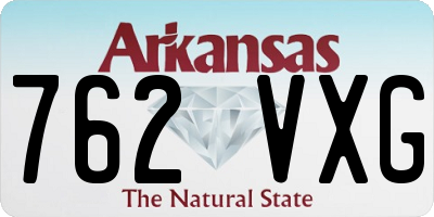 AR license plate 762VXG