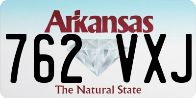 AR license plate 762VXJ