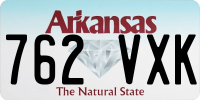 AR license plate 762VXK