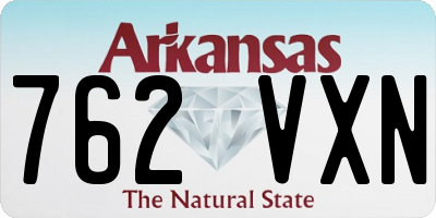 AR license plate 762VXN