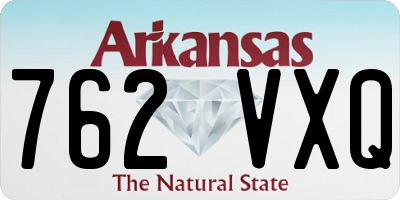 AR license plate 762VXQ
