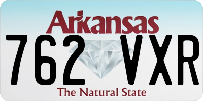 AR license plate 762VXR