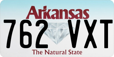 AR license plate 762VXT