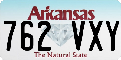 AR license plate 762VXY