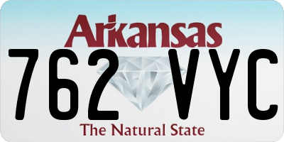 AR license plate 762VYC