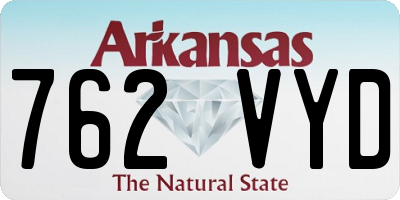 AR license plate 762VYD