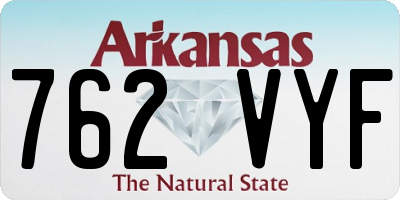 AR license plate 762VYF