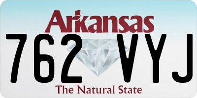 AR license plate 762VYJ