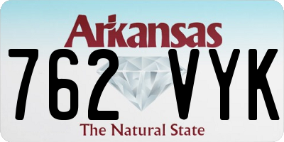 AR license plate 762VYK
