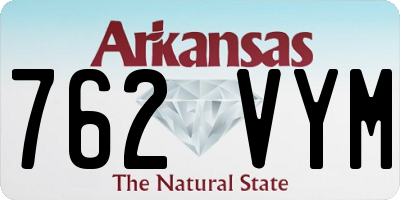 AR license plate 762VYM