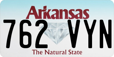 AR license plate 762VYN