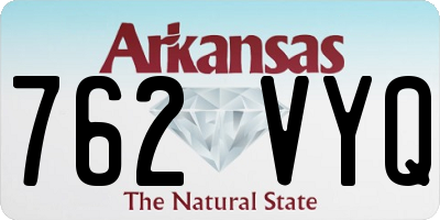 AR license plate 762VYQ