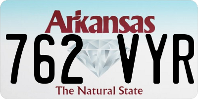 AR license plate 762VYR