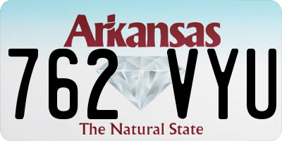 AR license plate 762VYU