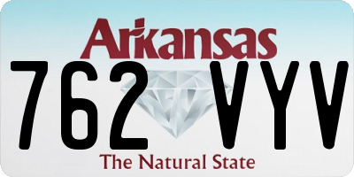 AR license plate 762VYV