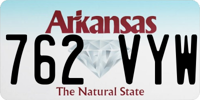 AR license plate 762VYW