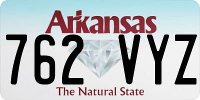 AR license plate 762VYZ