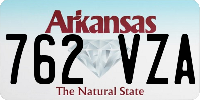 AR license plate 762VZA