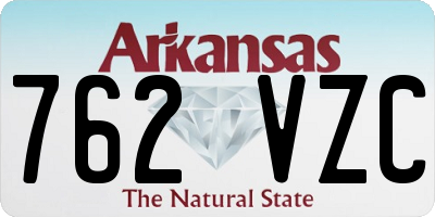 AR license plate 762VZC