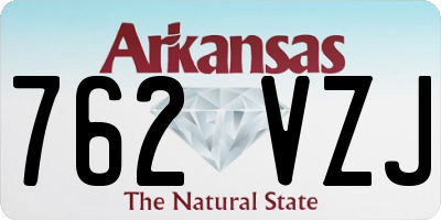 AR license plate 762VZJ