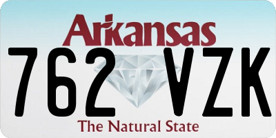 AR license plate 762VZK