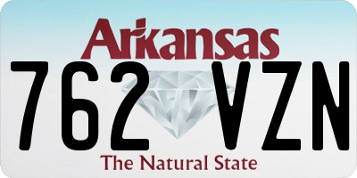 AR license plate 762VZN