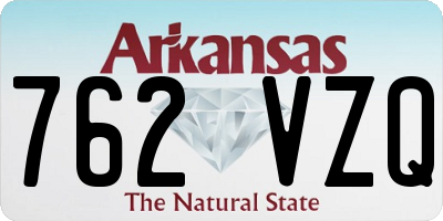 AR license plate 762VZQ