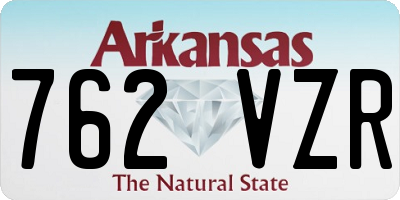 AR license plate 762VZR