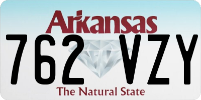 AR license plate 762VZY