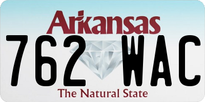 AR license plate 762WAC
