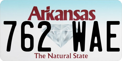 AR license plate 762WAE