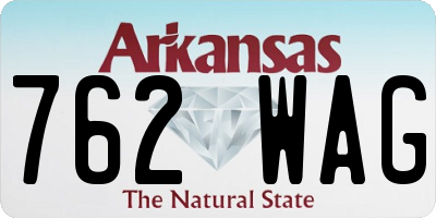 AR license plate 762WAG