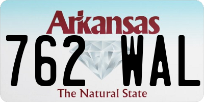 AR license plate 762WAL