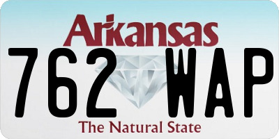 AR license plate 762WAP