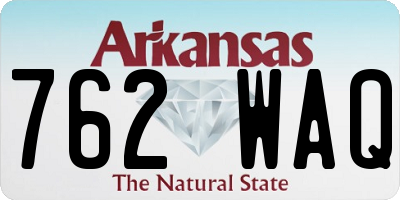 AR license plate 762WAQ