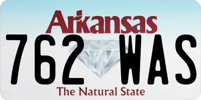 AR license plate 762WAS