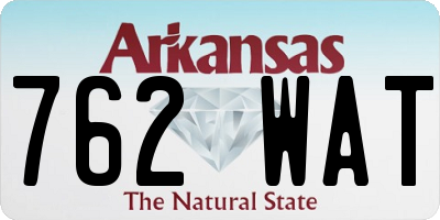 AR license plate 762WAT