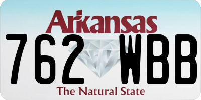 AR license plate 762WBB
