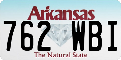 AR license plate 762WBI