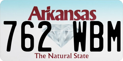 AR license plate 762WBM