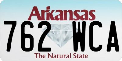 AR license plate 762WCA