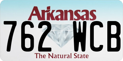 AR license plate 762WCB