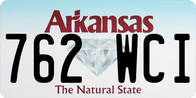 AR license plate 762WCI