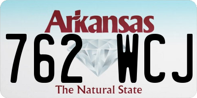 AR license plate 762WCJ