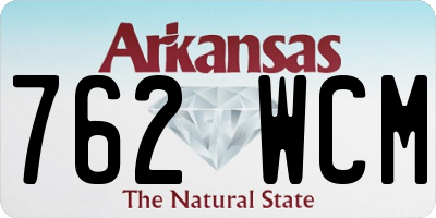 AR license plate 762WCM