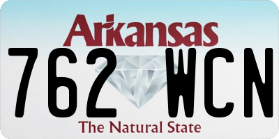 AR license plate 762WCN