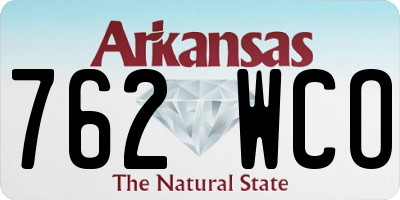 AR license plate 762WCO